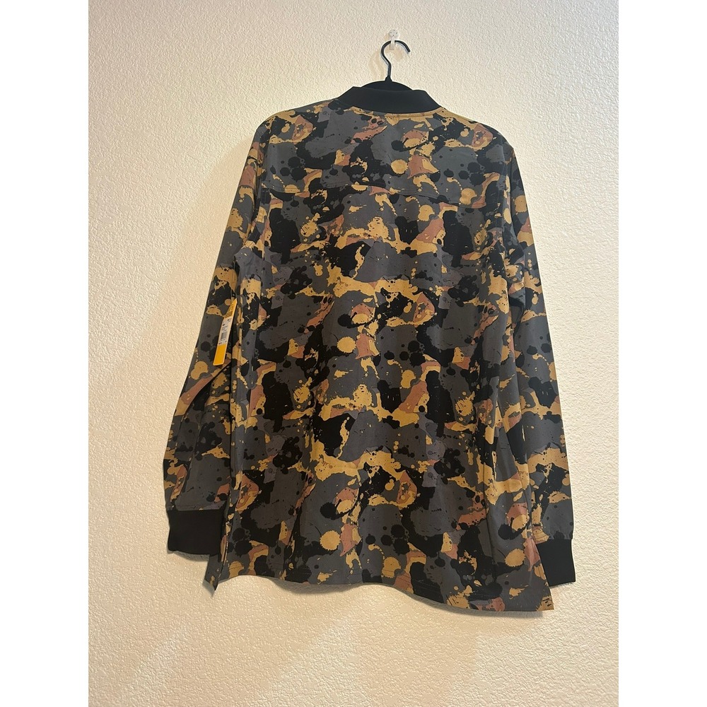 Carhartt Force Cross Flex Modern Fit Camo Shirt Jacket MJ6214M Gray Orange L